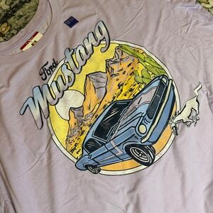 Ford Mustang‎ Graphic Tee Womens XL Lavender Retro Car Shirt NWT Licensed 2025